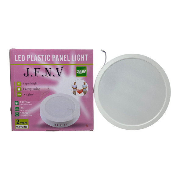 LIGHT LED PANEL 25W J.F.N.V ROUND WHITE SURFACE 6500K 85-265V LIGHT LED PANEL 25W J.F.N.V ROUND WHITE SURFACE 6500K 85-265V