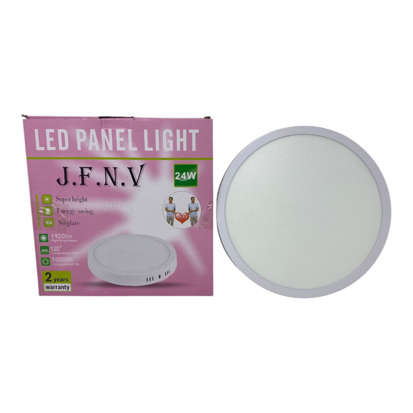 LIGHT LED PANEL 24W J.F.N.V ROUND WHITE SURFACE 3CCT THREE COLOR 85-265V LIGHT LED PANEL 24W J.F.N.V ROUND WHITE SURFACE 3CCT THREE COLOR 85-265V