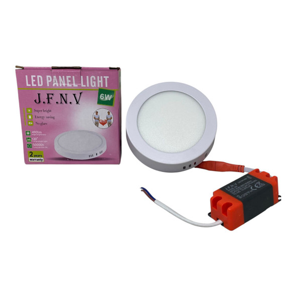 LIGHT LED PANEL 6W J.F.N.V ROUND WHITE SURFACE 3CCT THREE COLOR 85-265V LIGHT LED PANEL 6W J.F.N.V ROUND WHITE SURFACE 3CCT THREE COLOR 85-265V