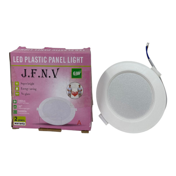 LIGHT LED PANEL 6W J.F.N.V ROUND WHITE 6500K 85-265V BUILT IN BALLAST LIGHT LED PANEL 6W J.F.N.V ROUND WHITE 6500K 85-265V BUILT IN BALLAST