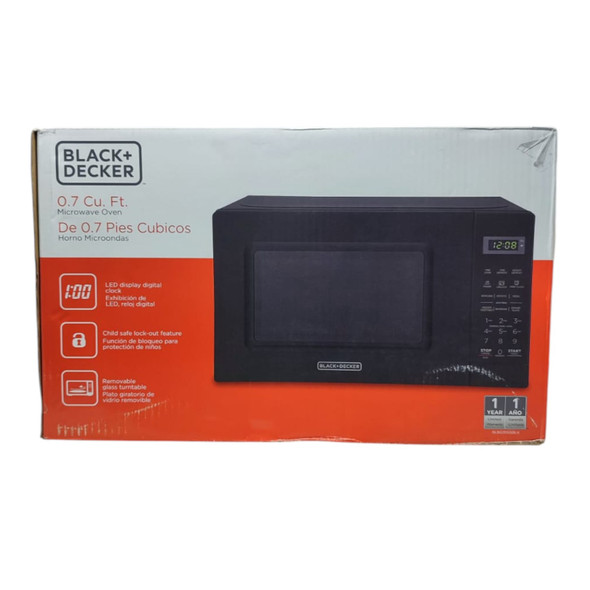 MICROWAVE BLACK & DECKER 0.7 CF BLBD20GSBLK BLACK MICROWAVE BLACK & DECKER 0.7 CF BLBD20GSBLK BLACK