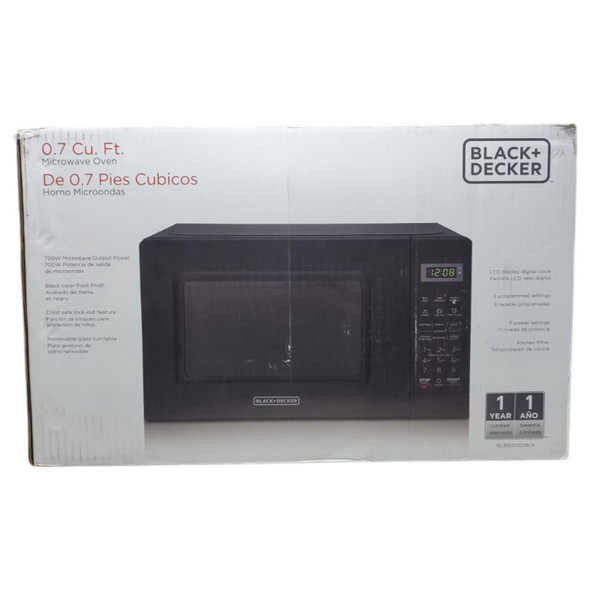 MICROWAVE BLACK & DECKER 0.7 CF BLBD20GSBLK BLACK