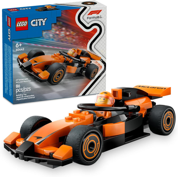 Toy LEGO City F1 Driver with McLaren Race Car 60442 86pcs Toy LEGO City F1 Driver with McLaren Race Car 60442 86pcs