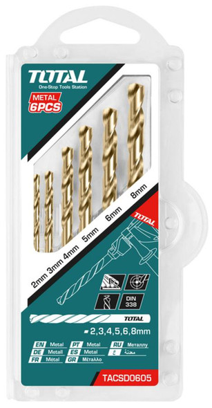 DRILL BIT SET TOTAL HSS TWIST UTACSD0605