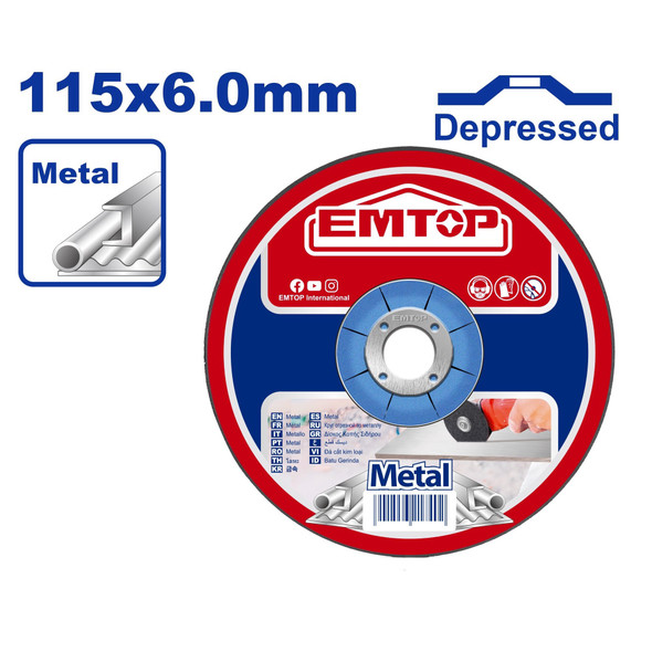 DISC 4 1/2" METAL GRINDING EMTOP EACD601151