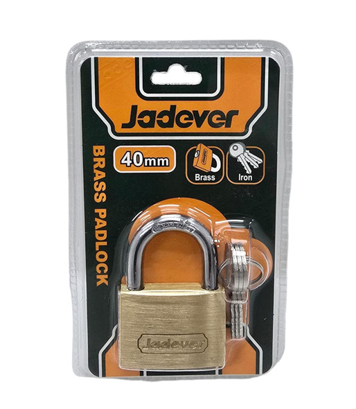 PADLOCK JADEVER 40MM BRASS JDPD1440