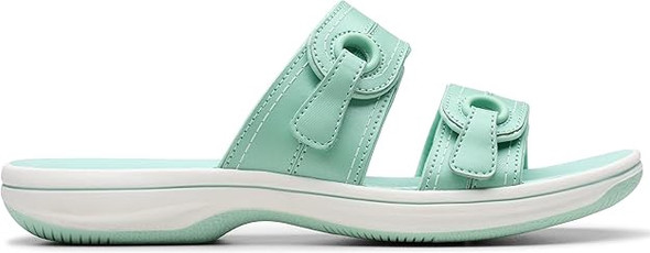 Footwear Clarks Breeze Maye Slide Sandal Turquoise Footwear Clarks Breeze Maye Slide Sandal Turquoise