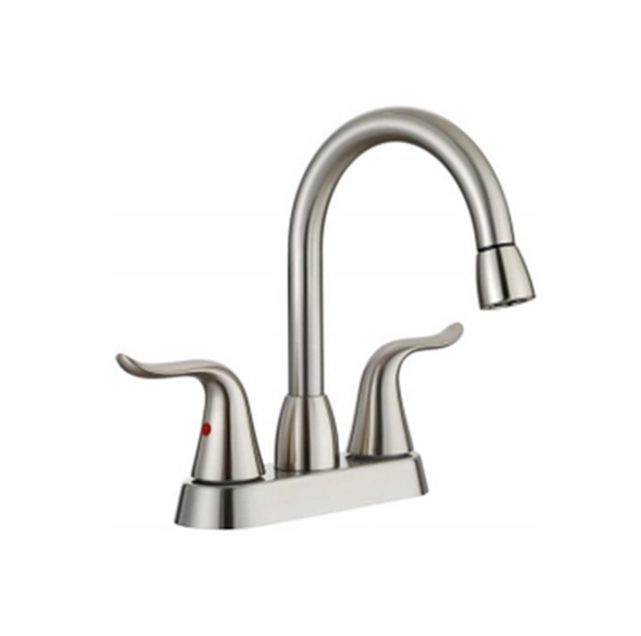 FAUCET BATHROOM KIOTTO DOUBLE HANDLE BRUSHED NICKLE HNF-BF02011BN