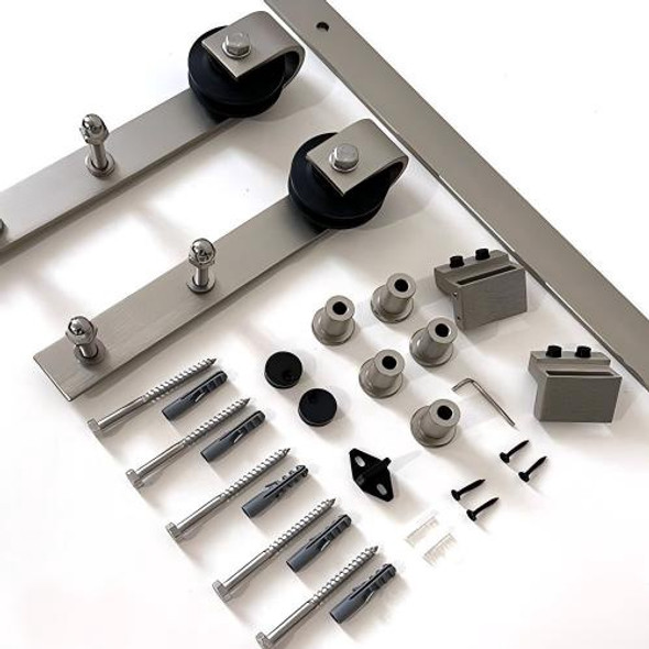 SLIDING BARN DOOR HARDWARE KIT OF 72" (1.83M) RAIL 304SSGWD-LS-SDU-010