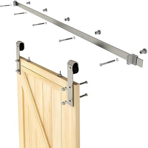 SLIDING BARN DOOR HARDWARE KIT OF 72" (1.83M) RAIL 304SS GWD-LS-SDU-010