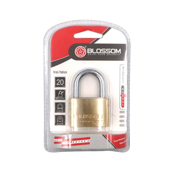 PADLOCK BLOSSOM 20MM BRASS GWP-BC1620 PADLOCK BLOSSOM 20MM BRASS GWP-BC1620