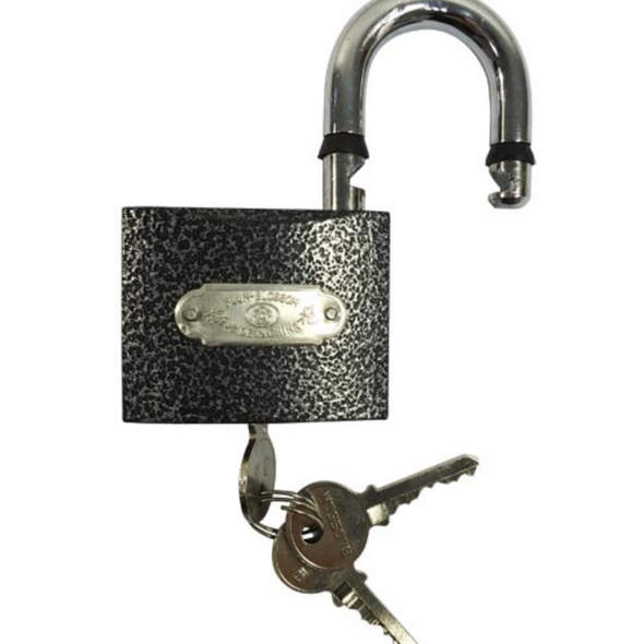 PADLOCK BLOSSOM 38MM BLACK IRON HEAVY GWP-BC-1338 PADLOCK BLOSSOM 38MM BLACK IRON HEAVY GWP-BC-1338