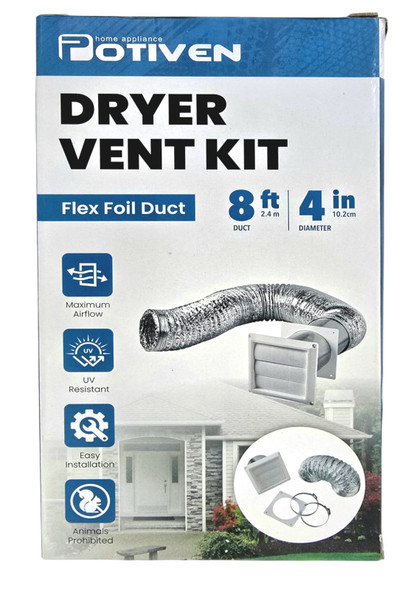 DUCT VENT KIT POTIVEN 4" X 8FT GON-STLT0001 DUCT VENT KIT POTIVEN 4" X 8FT GON-STLT0001