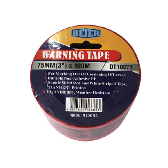 TAPE WARNING DANGER BEIER 75MM X 100M(3"X328') GSJ-DT10075 TAPE WARNING DANGER BEIER 75MM X 100M(3"X328') GSJ-DT10075