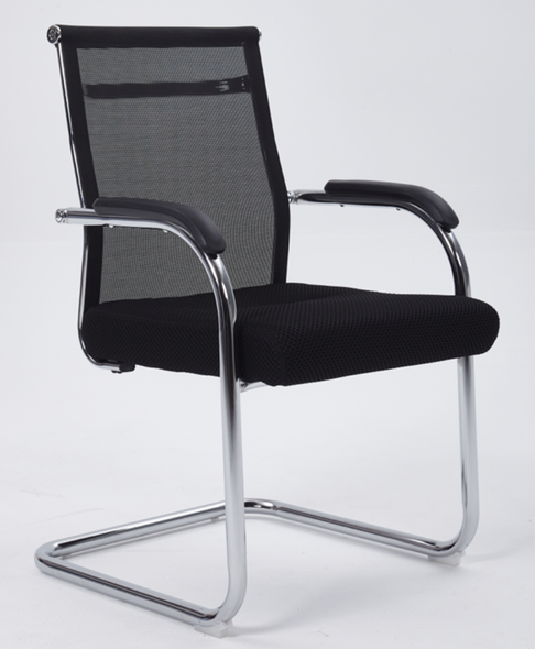 CHAIR WAITING MESH BACK WITH ARM REST BLACK MUTBERG HQF-OC1007B