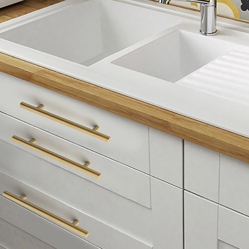 HANDLE T BAR PULL 6" GOLD LIGHT DOR739353 (96MM 3.78")