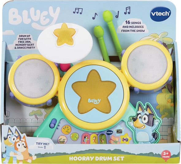 Toy VTech Bluey Hooray Drum Set Toy VTech Bluey Hooray Drum Set