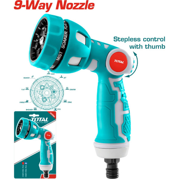 HOSE NOZZLE TOTAL THWSG6091 SPRAY 9 PATTERN