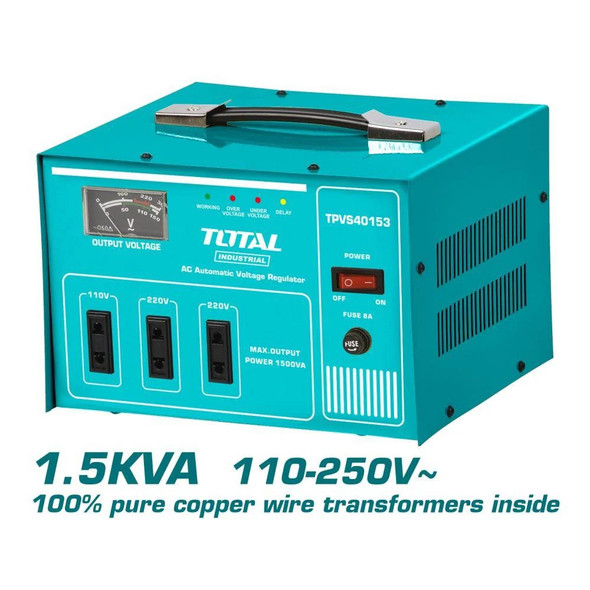VOLTAGE REGULATOR 1200W 1.5 KVA TOTAL TPVS40153 VOLTAGE REGULATOR 1200W 1.5 KVA TOTAL TPVS40153