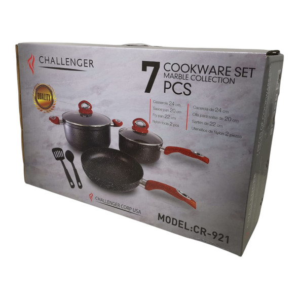 POT SET 17PCS CHALLENGER CR-921 COOKWARE SET MARBLE POT SET 17PCS CHALLENGER CR-921 COOKWARE SET MARBLE