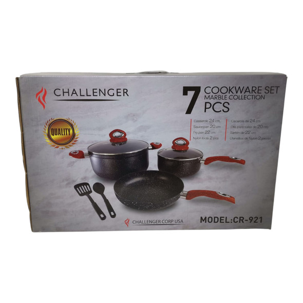 POT SET 17PCS CHALLENGER CR-921 COOKWARE SET MARBLE POT SET 17PCS CHALLENGER CR-921 COOKWARE SET MARBLE