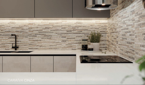 TILE CERAMIC 13X26 (33X66CM) CARAIVA CINZA HD