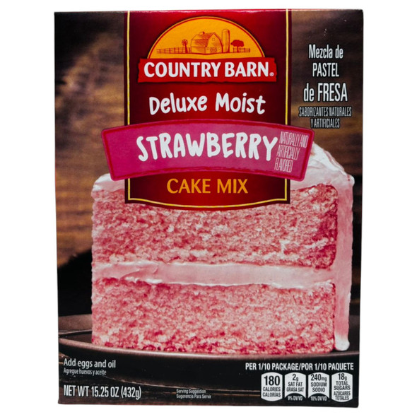 COUNTRY BARN STRAWBERRY CAKE MIX 15.25oz 432g