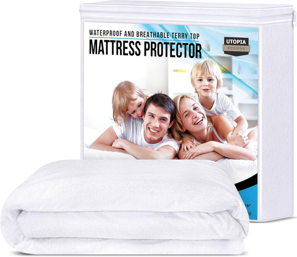 Mattress Protector Utopia Bedding Terry Waterproof Queen Mattress Protector Utopia Bedding Terry Waterproof Queen
