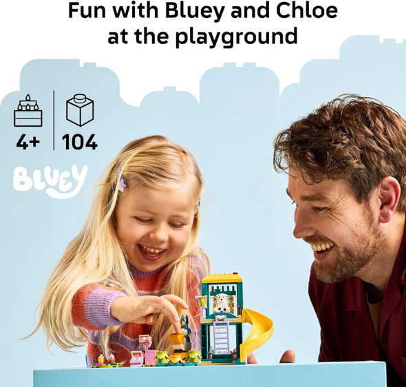 Toy LEGO Bluey Playground Fun with Bluey and Chloe