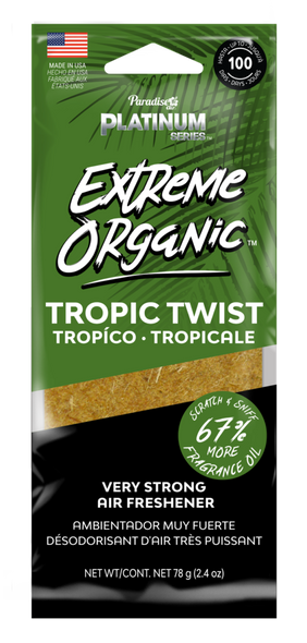 CAR AIR FRESHENER PARADISE AIR EXTREME ORGANIC TROPIC TWIST PLATINUM PLEO-013Q