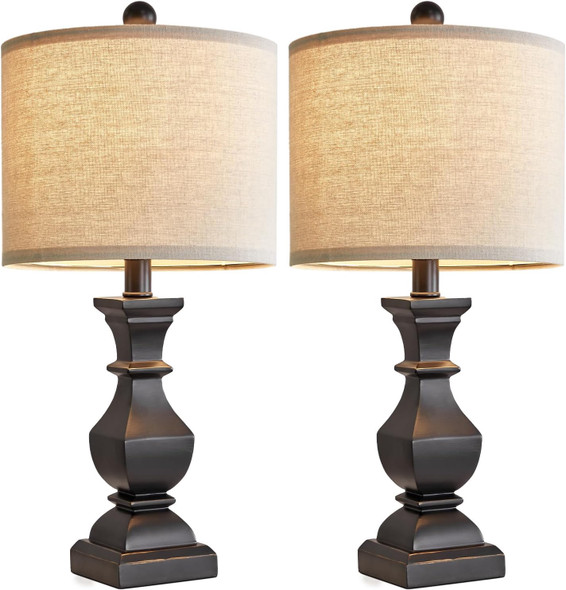 Table Lamp 2pc Set 20.5" farmhouse Mid Century Modern