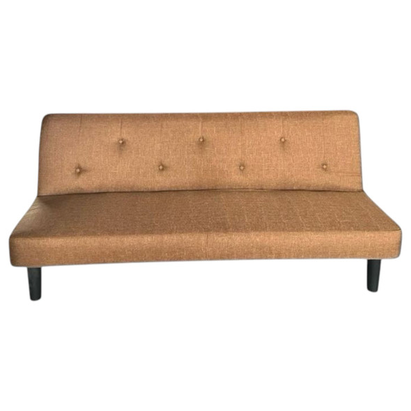SOFA BED XL-1365-3 GOLD ORANGE FUTON 3-SEATER