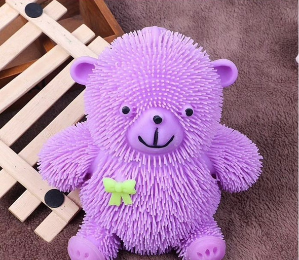TOY DECOMPRESS PUFFER BALL FLASHING BEAR YLQ-3694-Y46 SOLD EACH