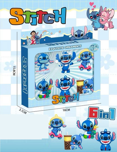 TOY STITCH FIGURINE 6PC 9962