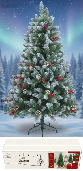 CHRISTMAS DECORATIONS TREE SDS-2232-Y43 6FT 180CM  SNOW DUSTED