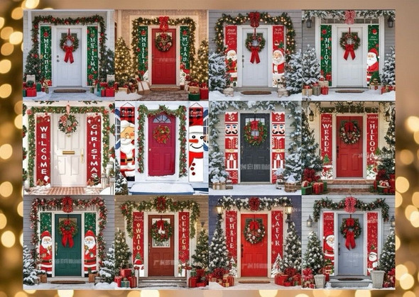 CHRISTMAS DECORATIONS DOOR BANNER COUPIET ML-2500-Y44 1FT X 6FT
