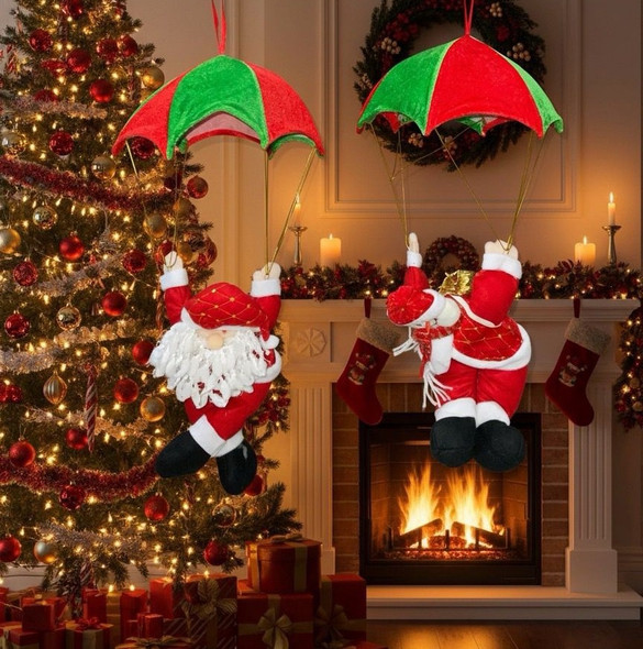 CHRISTMAS DECORATIONS SANTA PARASUIT SDLR-6252-Y53 40CM