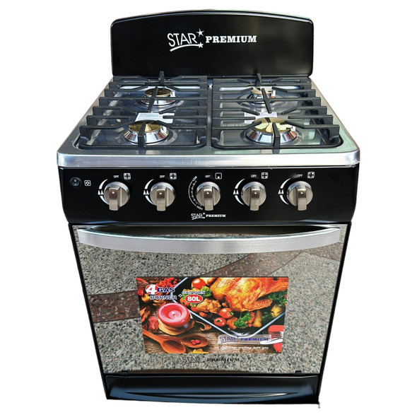 STOVE 4 BURNER STAR 24" SKB-24B BLACK