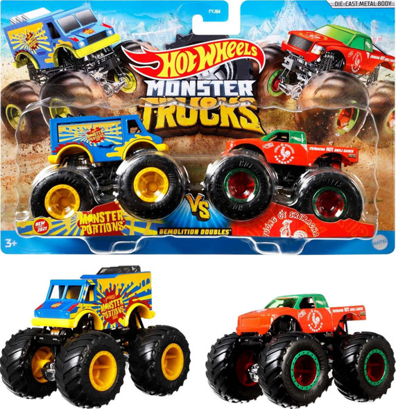 Toy Hot Wheels Monster Trucks 2-Pack Demolition