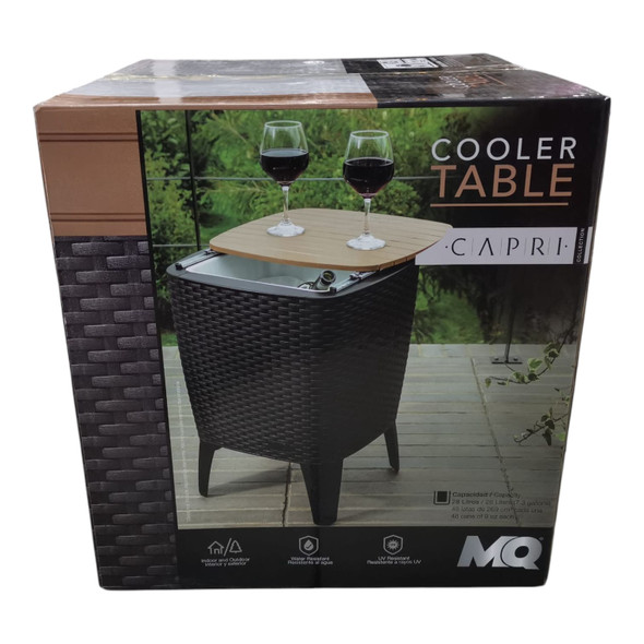 COOLER TABLE BOX ICE CHEST CAPRI MQ 492-1-WENGUE BROWN