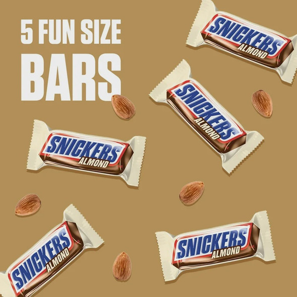 SNICKERS ALMOND 5 BAR PACK FUN SIZE 3.12oz 88g