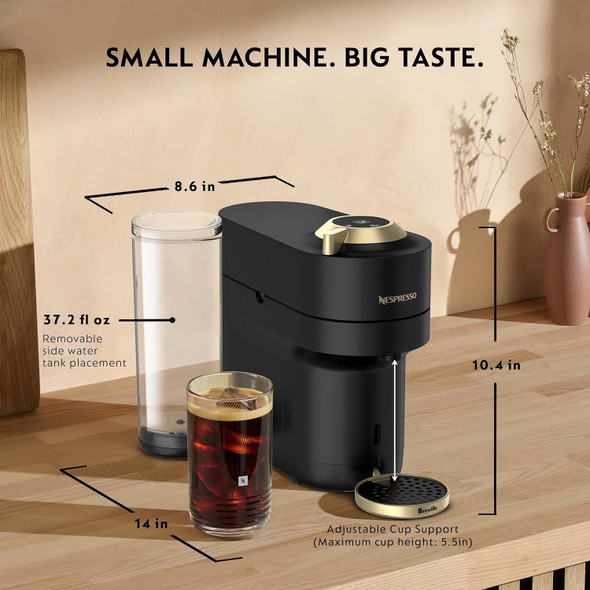 Coffee Maker Breville Nespresso Vertuo POP+ Deluxe with  Aeroccino