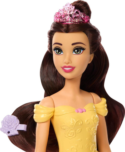 Toy Disney Princess Doll Belle & Dog Figure with Color Change Spots