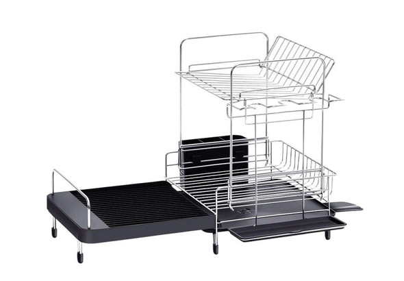 DISH RACK METAL 2 TIER BLACK WK810640