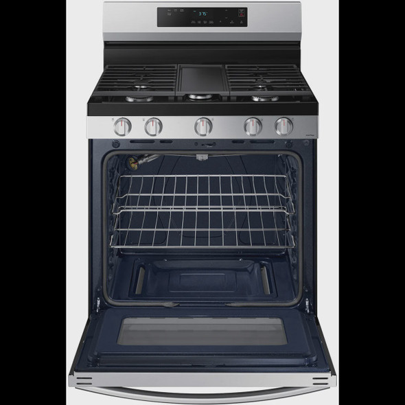 STOVE 5 BURNER SAMSUNG NX60A6111SS STAINLESS STEEL WITH PLATE-GRIDDLE