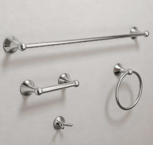 BATHROOM ACCESSORIES SET 4PCS CHROME KIOTTO GNW-PC4001CP