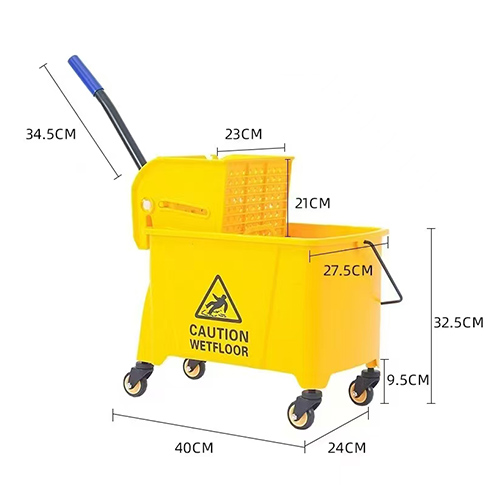 MOP BUCKET WITH WRINGER MUTBERG 20L (22QT) HRU-FSB060