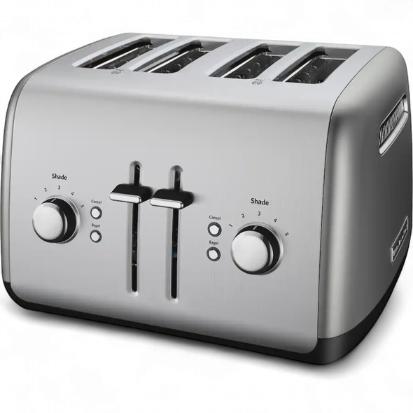 TOASTER 4 SLICE KITCHENAID KMT4115CU WITH MANUAL HIGH LIFT LEVER CONTOUR SILVER 1Y