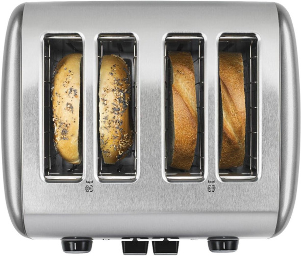 TOASTER 4 SLICE KITCHENAID KMT4115CU WITH MANUAL HIGH LIFT LEVER CONTOUR SILVER 1Y