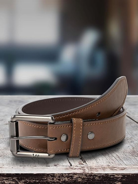 Men Belt Lee Lee Classic Casual Brown